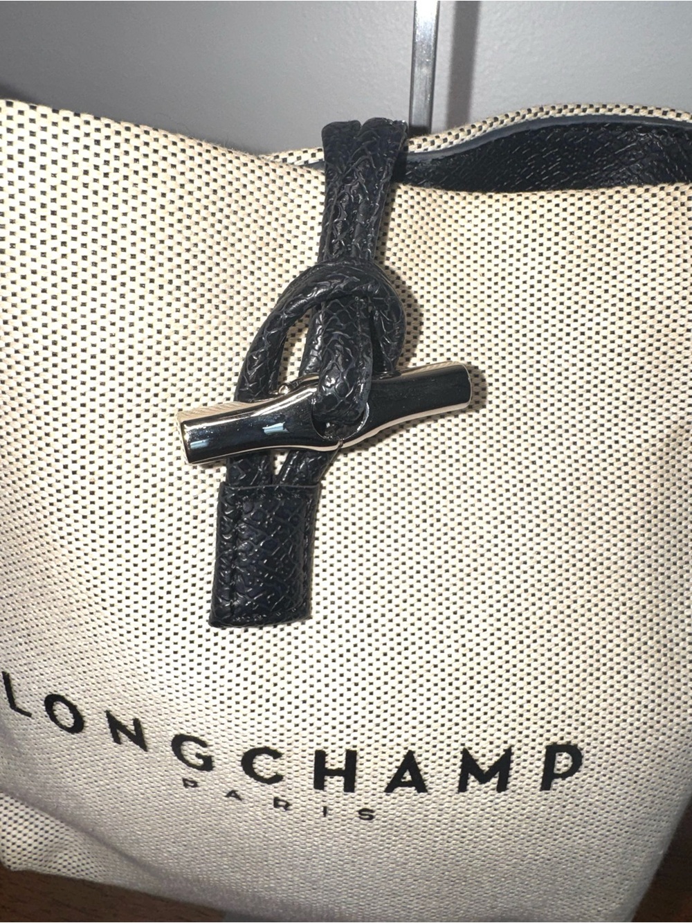 Longchamp Le Roseau Essential Canvas XS Bucket Bag - Picture 4 of 15